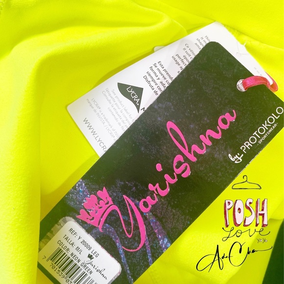 NWT Yarishna by Protokolo ~ neon green Sz M/L - Picture 7 of 8